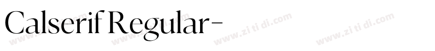 Calserif Regular字体转换